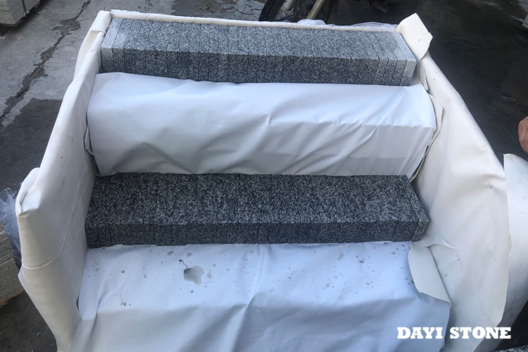 Paving Light Grey Granite Stone G603ZP Top flamed others sawn - Dayi Stone